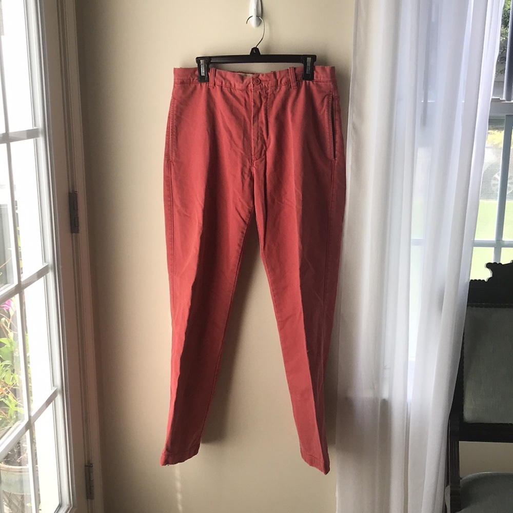 J.CREW Red “Broken In” 100% Cotton Chino Pants